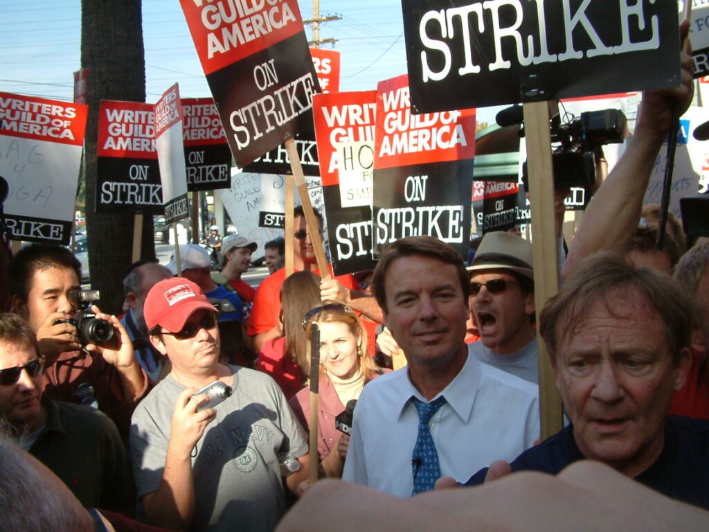 This is middle image of wga writers strike article